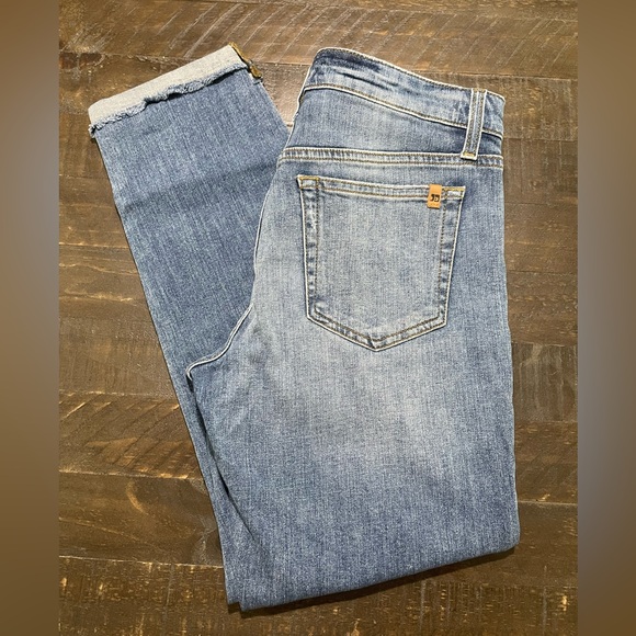 Joe’s Jeans Medium Wash Denim Kency Boyfriend Slim Crop Distressed Jeans Sz 26 - Picture 10 of 16
